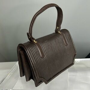 Tano Vintage Brown Leather Double Compartment Handbag